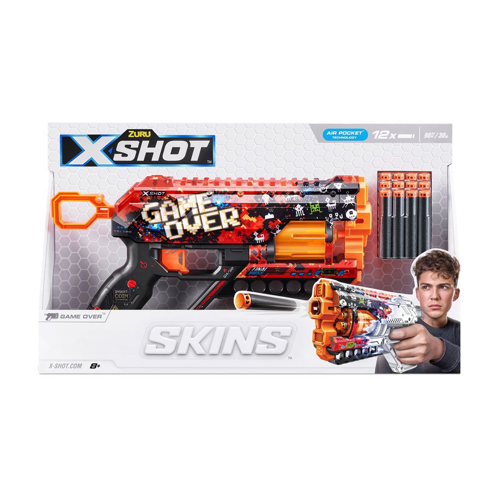X Shot SKINS Бластер с 12 меки стрели Griefer