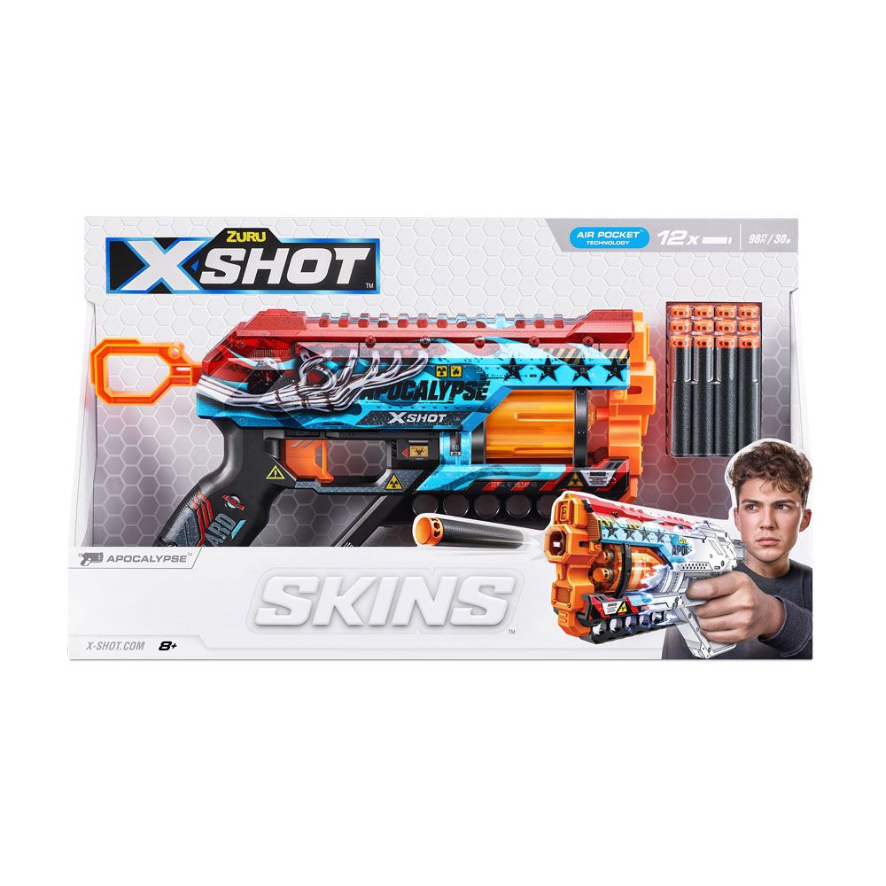 X Shot SKINS Бластер с 12 меки стрели Griefer
