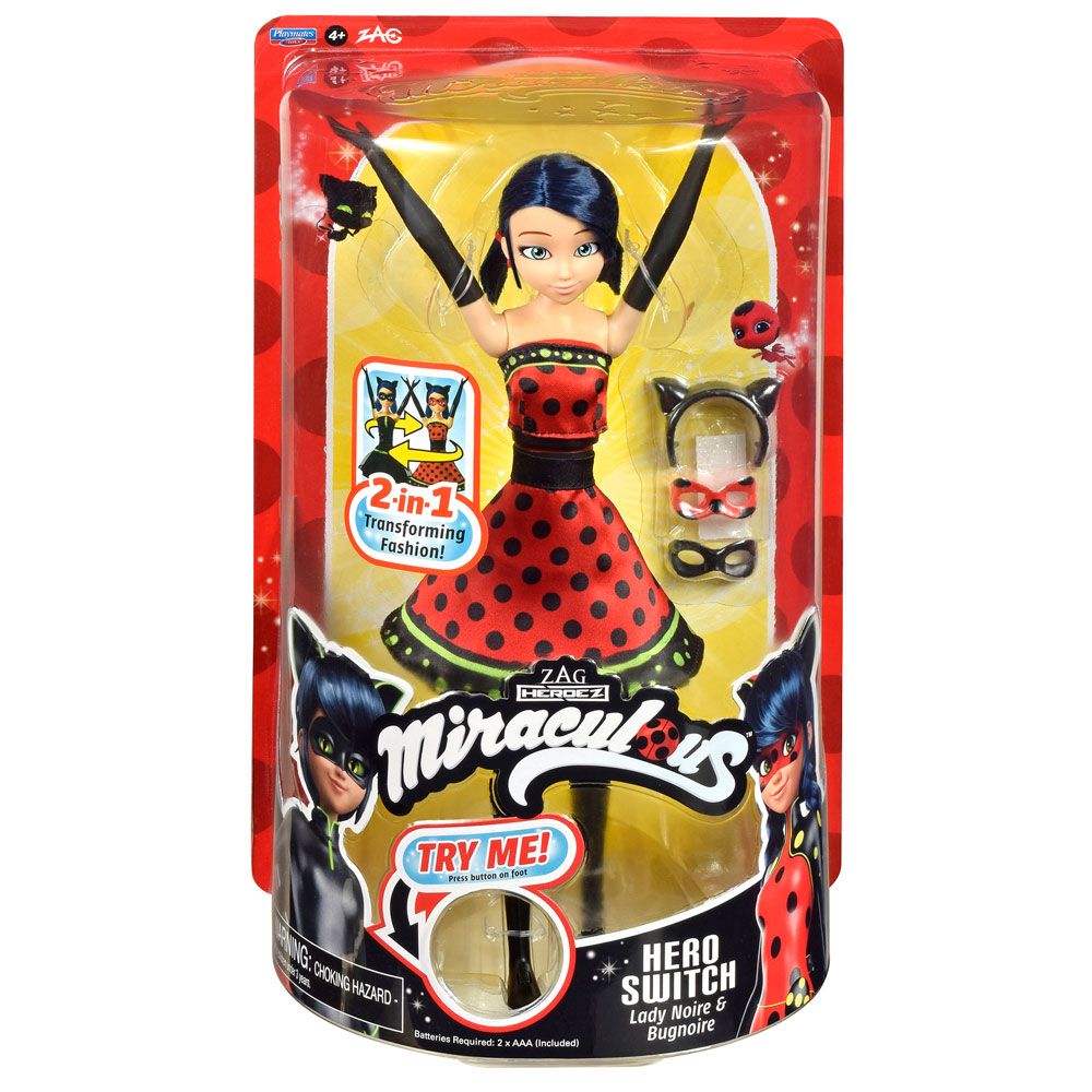 MIRACULOUS Калинката и Котарака кукла Калинка с геройско преобразяване