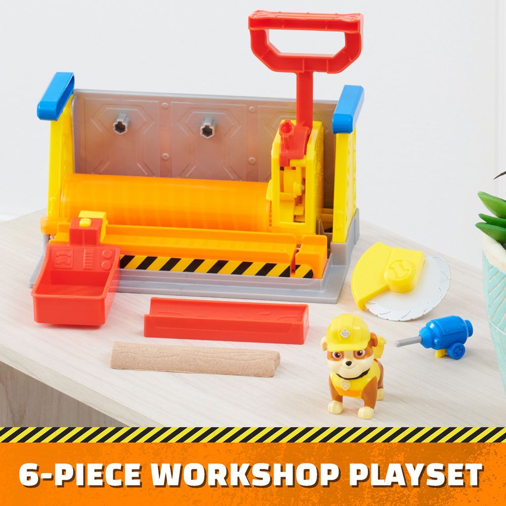 Paw Patrol Rubble and Crew Rubble's Kinetic Sand Workshop