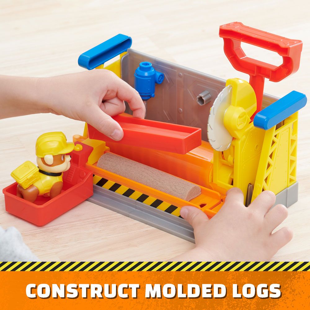 Paw Patrol Rubble and Crew Rubble's Kinetic Sand Workshop