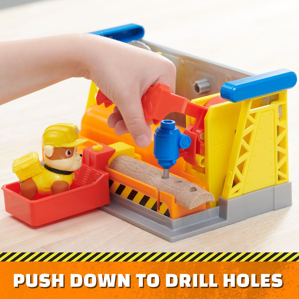 Paw Patrol Rubble and Crew Rubble's Kinetic Sand Workshop
