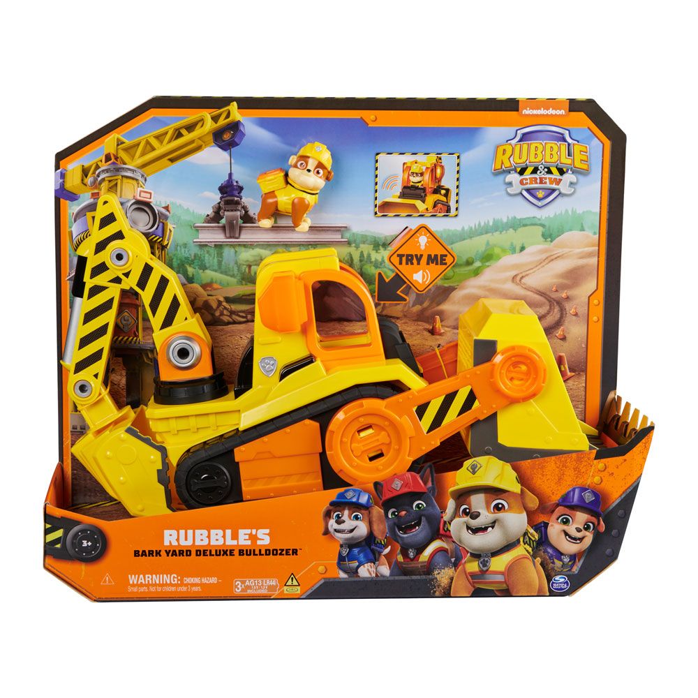 Paw Patrol Rubble and Crew Construction Truck with Sound and Light Effects and Rubble Puppy