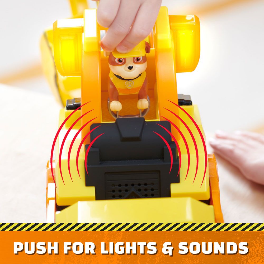 Paw Patrol Rubble and Crew Construction Truck with Sound and Light Effects and Rubble Puppy