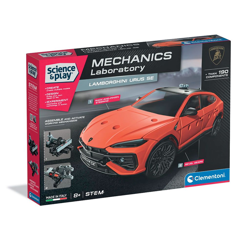 CLEMENTONI MECHANICS LABORATORY Конструктор Кола Lamborghini Urus 190 ч.