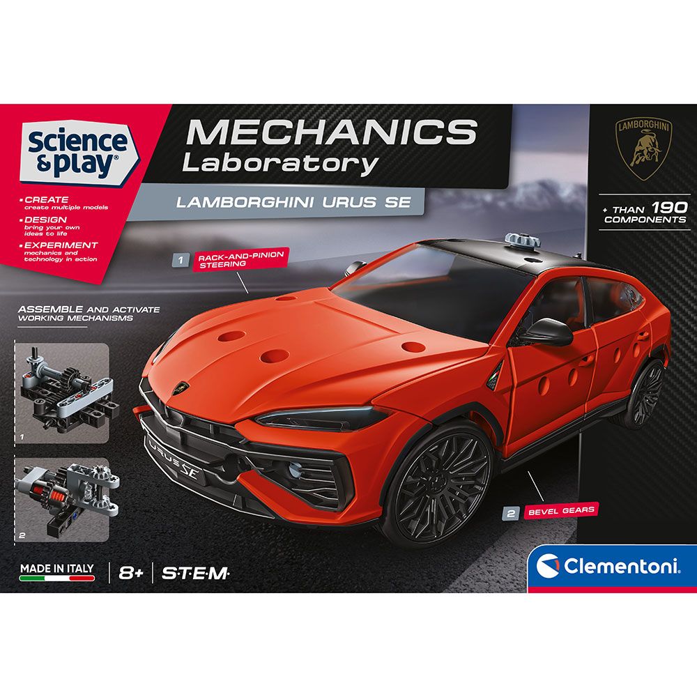 CLEMENTONI MECHANICS LABORATORY Конструктор Кола Lamborghini Urus 190 ч.