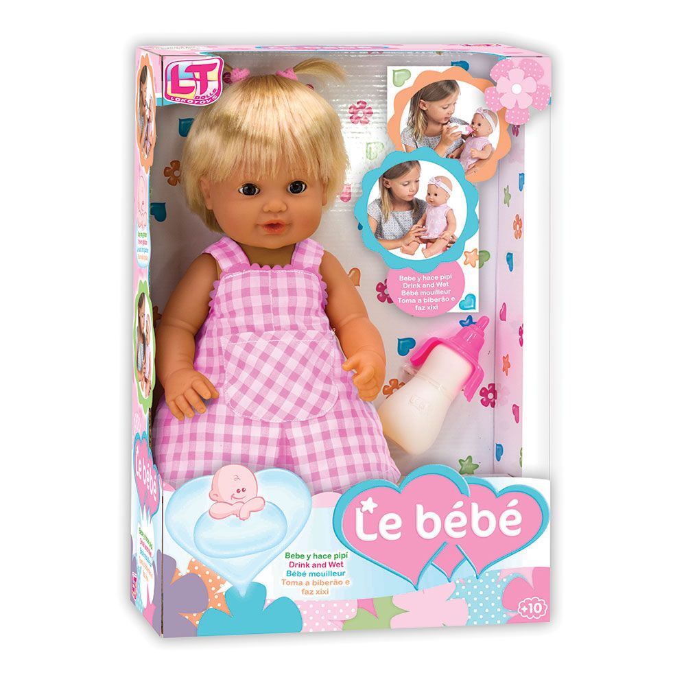 LT Squealing doll with hair LE PETIT BEBE