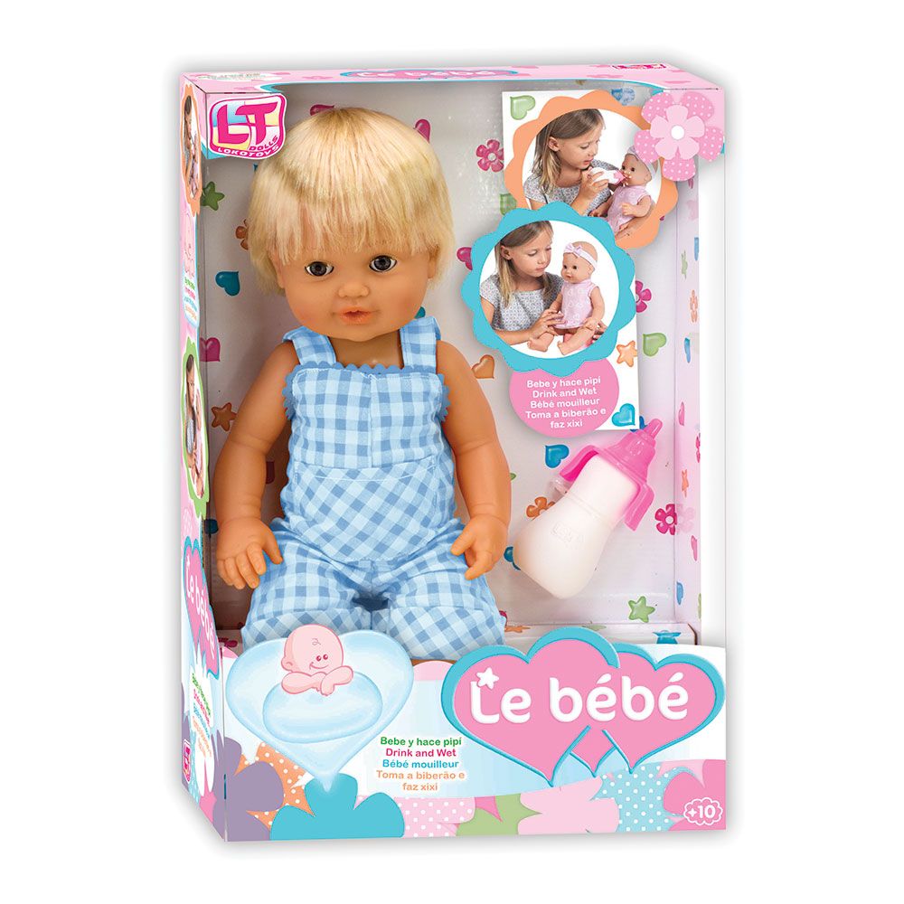 LT Squealing doll with hair LE PETIT BEBE