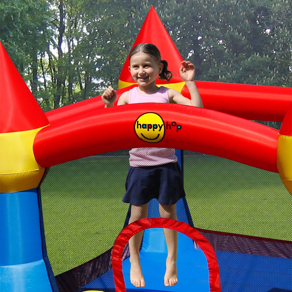 HAPPY HOP Trampoline castle with slide and pump 365x265x215