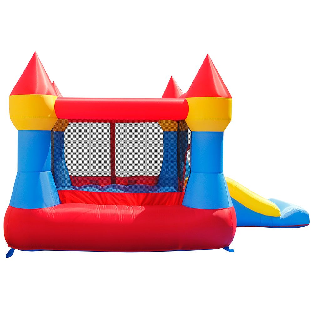HAPPY HOP Trampoline castle with slide and pump 365x265x215
