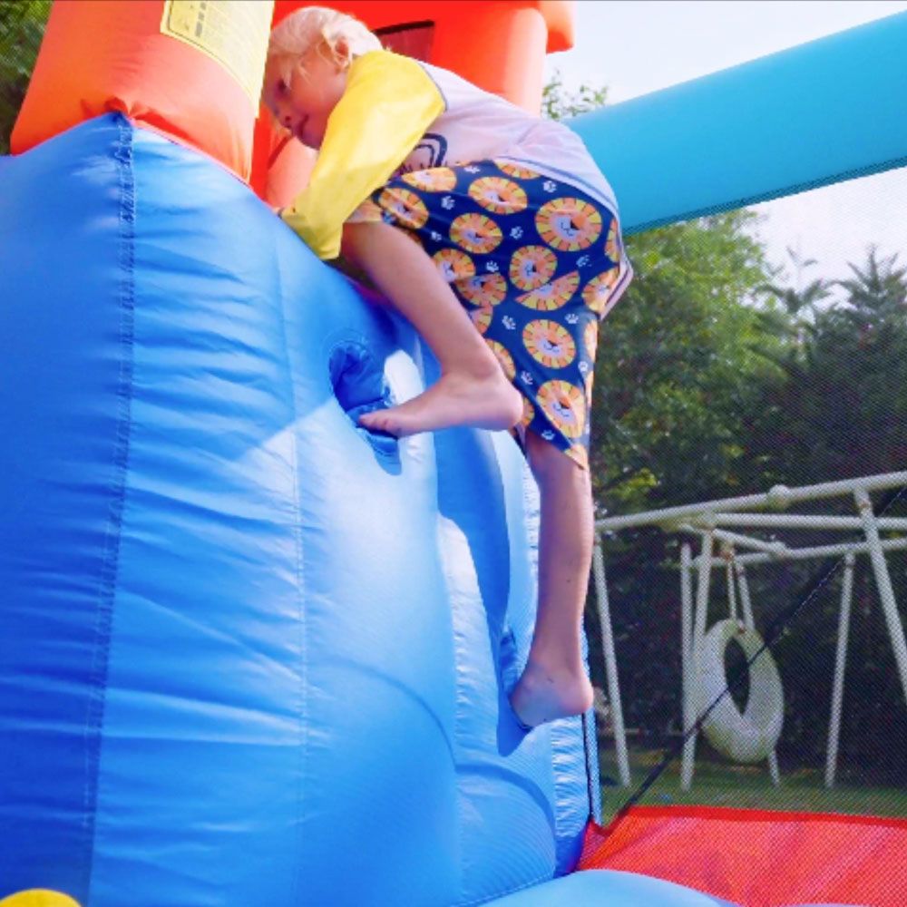 HAPPY HOP Trampoline castle with slide 400x280x265