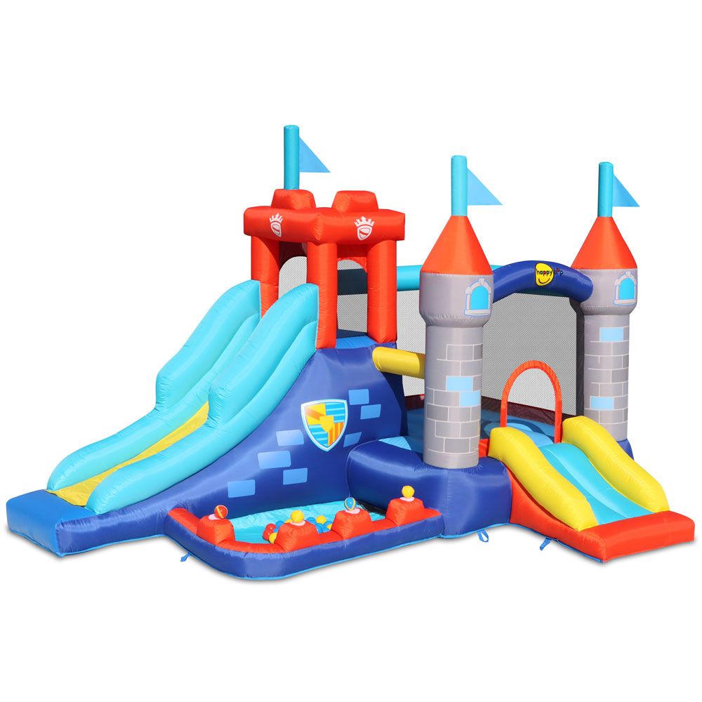 HAPPY HOP Trampoline castle with slide 400x280x265
