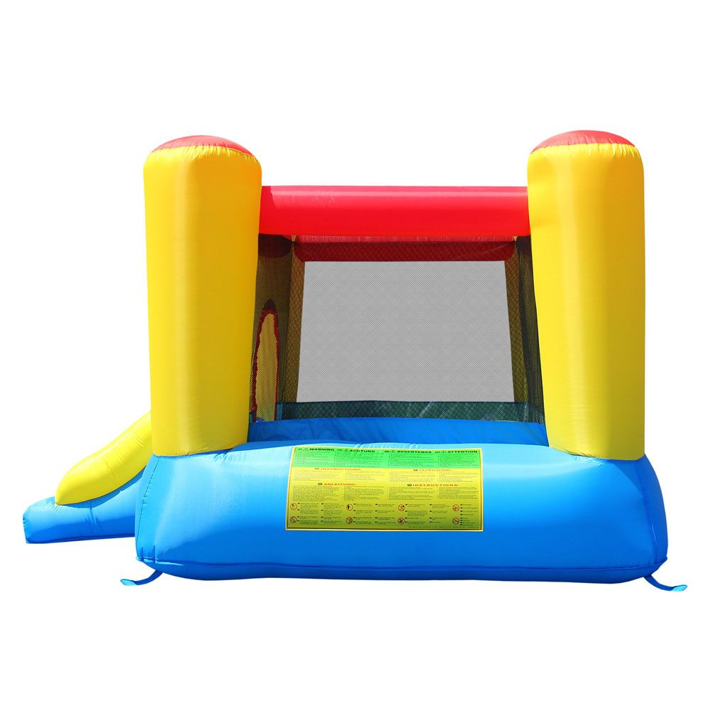 HAPPY HOP Trampoline castle with slide and pump 253x200x160