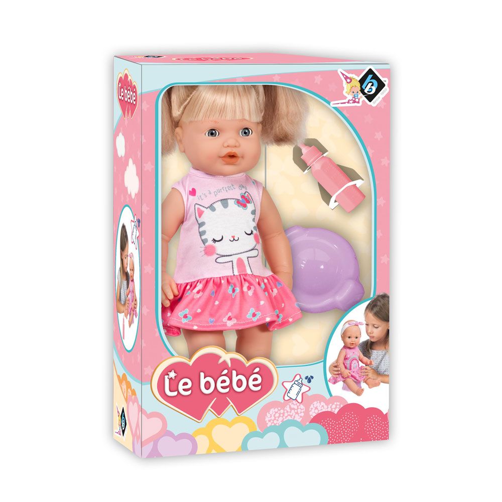 LT Squealing doll with hair LE PETIT BEBE