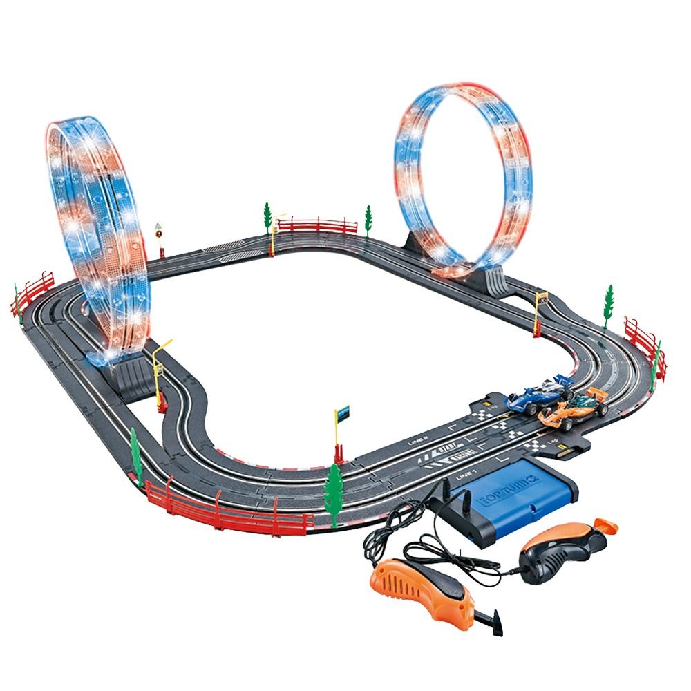 SOBA Top Turbo Състезателна Писта 2 Лупинга Светеща 2 Коли 1:43 560см.