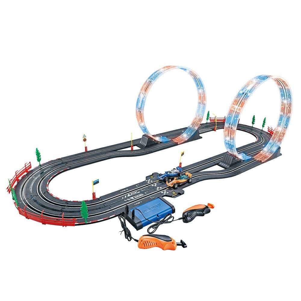 SOBA Top Turbo Състезателна Писта 2 Лупинга Светеща 2 Коли 1:43 560см.