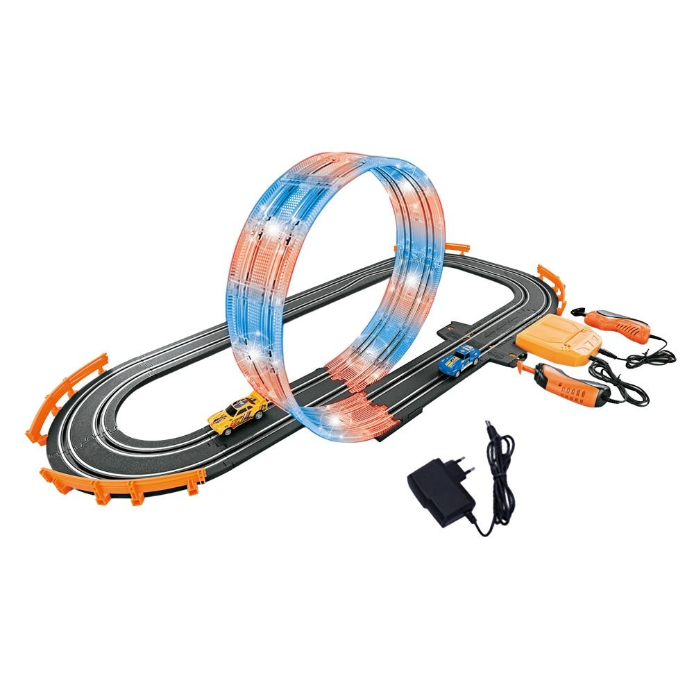 SOBA Top Turbo Състезателна Писта с Лупинг Светеща 2 Коли 1:64 295см.