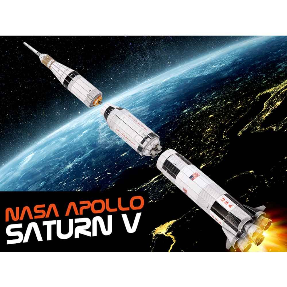 CubicFun Пъзел 3D NASA Ракета Apollo Saturn V 136ч.