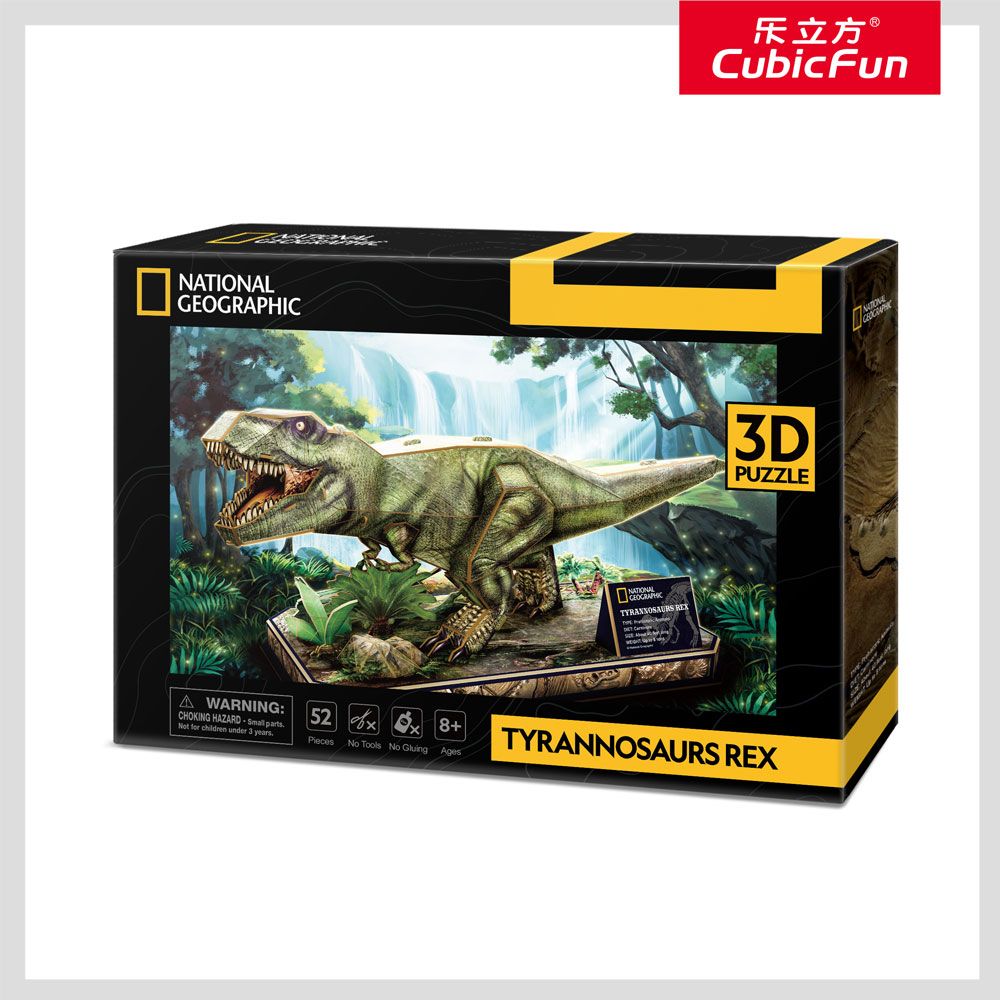 CubicFun Пъзел 3D National Geographic Tyrannosaurus Rex 52ч.