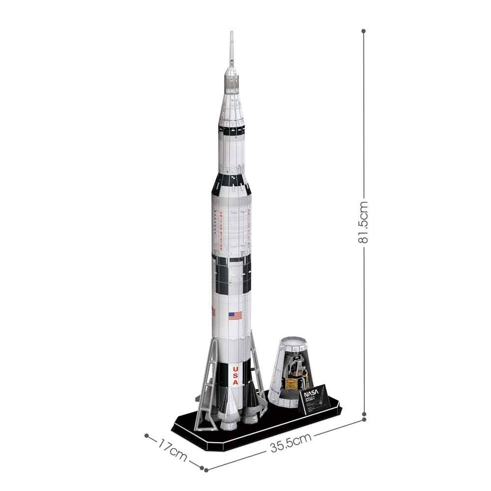 CubicFun Пъзел 3D NASA Ракета Apollo Saturn V 136ч.