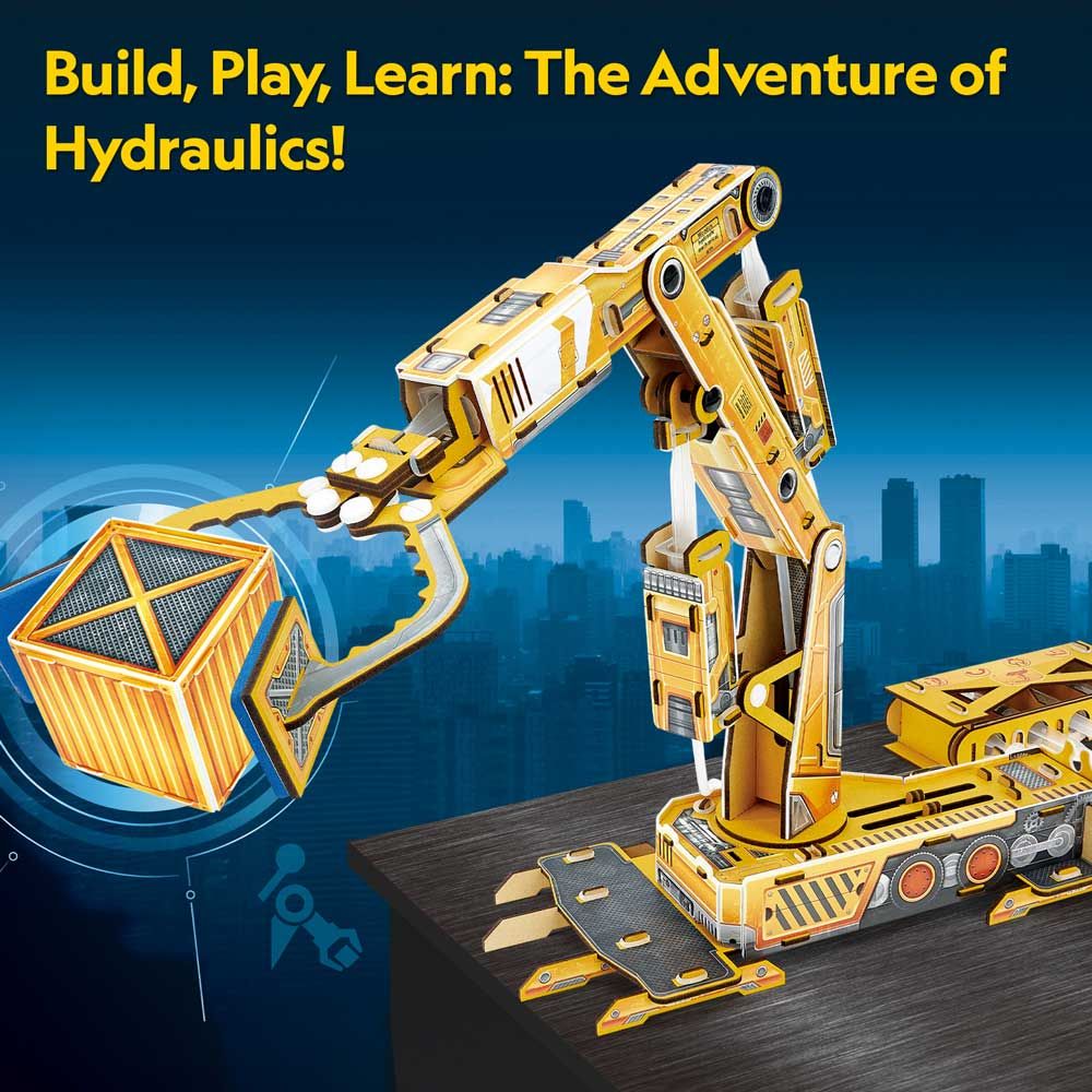 CubicFun 3D Puzzle National Geographic STEM Robot with hydraulic arm
