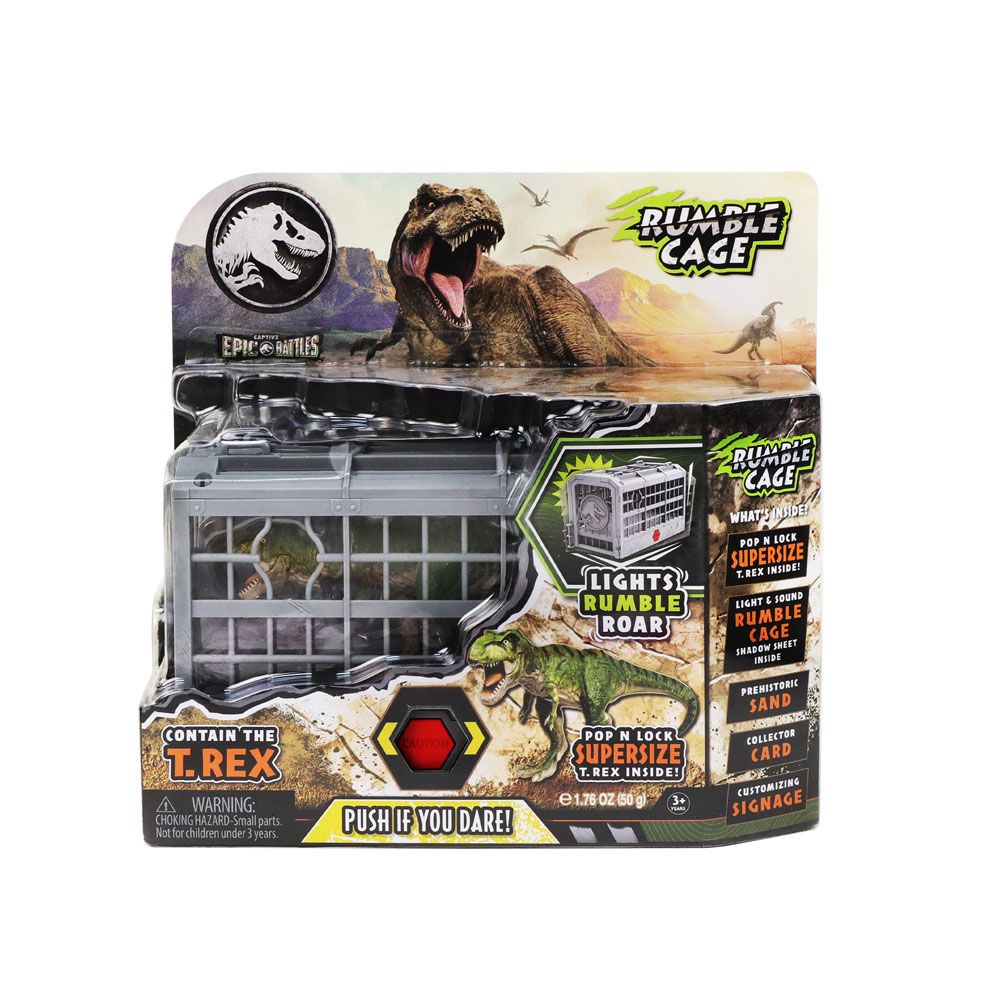 JURASSIC WORLD Dinosaur T Rex in a Cage