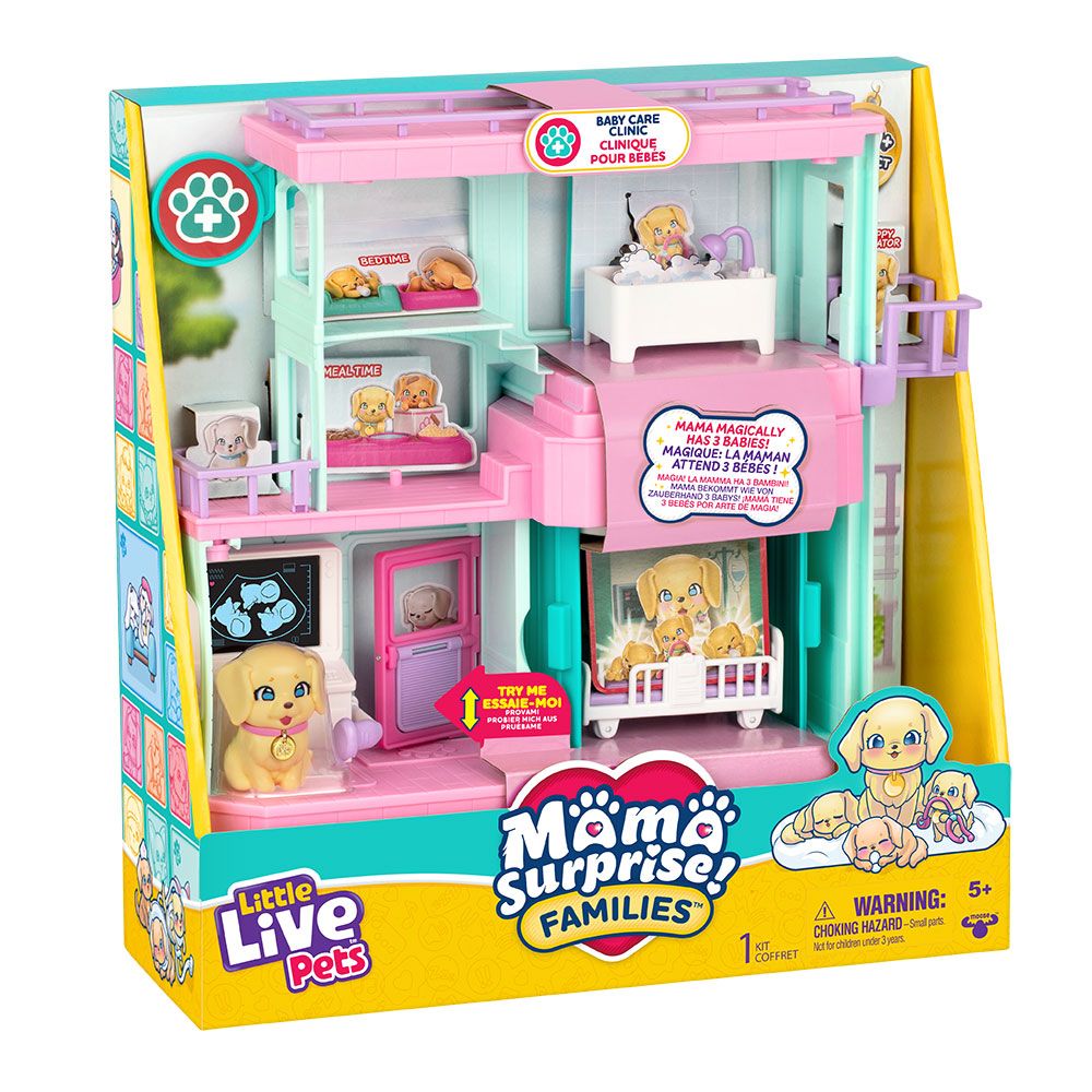 Live Pets Mama Surprise Families Ветеринарна Клиника с Мама с 3 Бебета