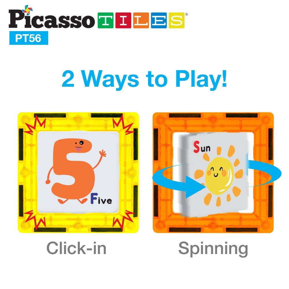 Picasso Magnetic Constructor Learn and Play 56 pieces