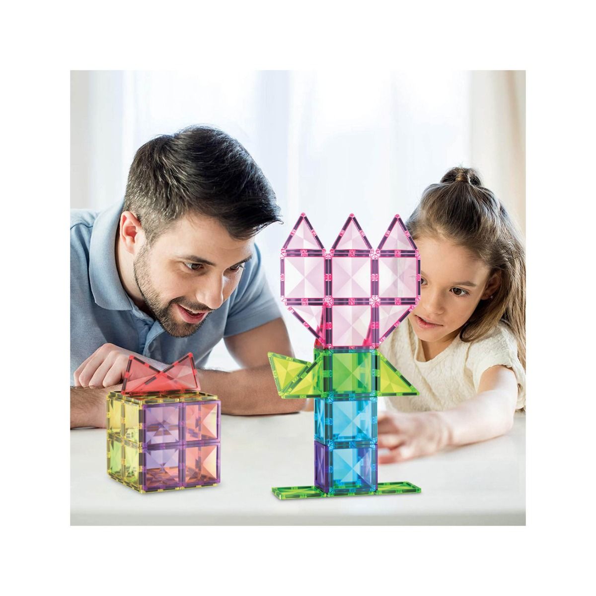 Picasso Magnetic Construction Set 63 pieces with wheel base