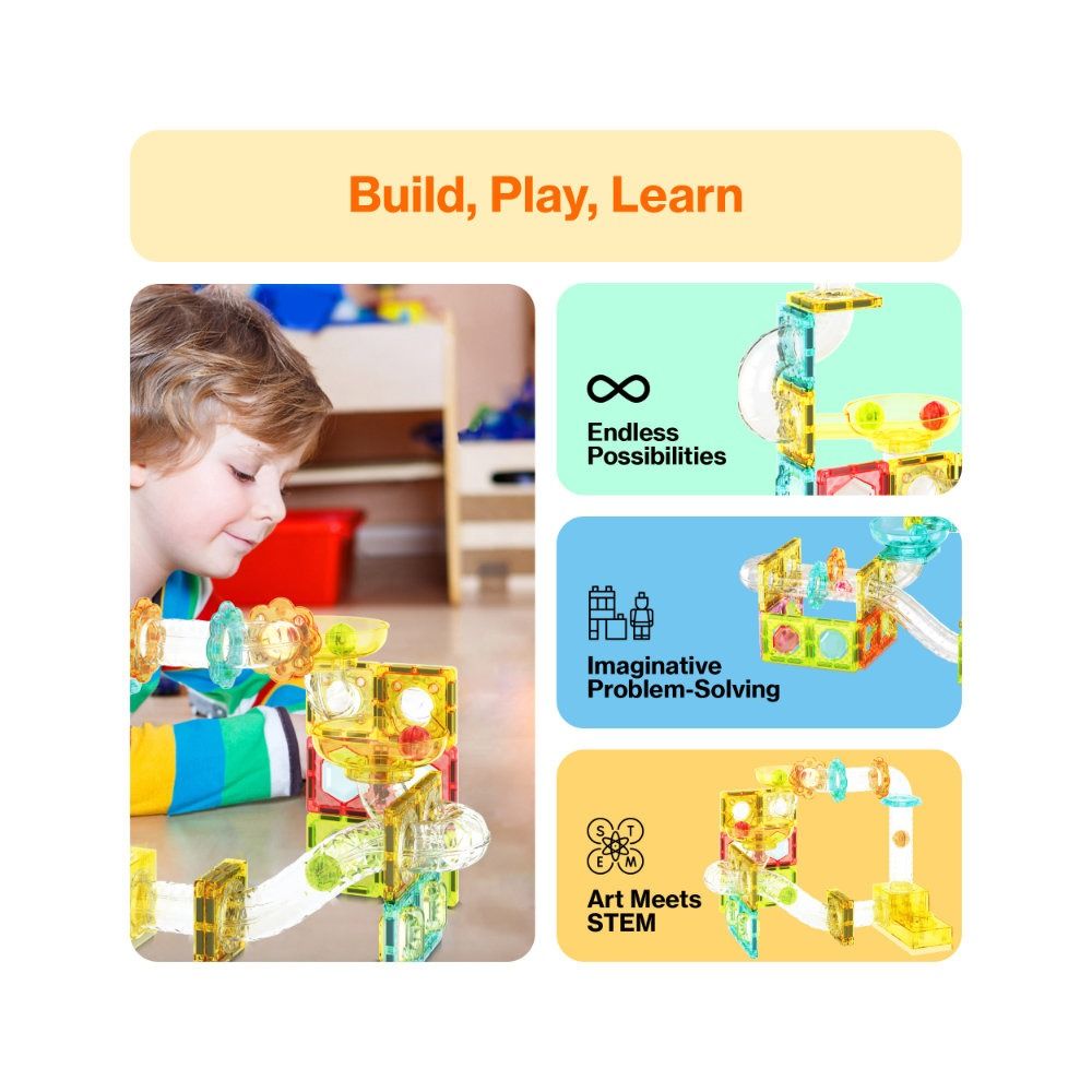 Picasso Magnetic Construction Set Ball Track Travel 100 pieces