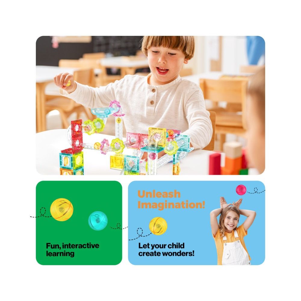 Picasso Magnetic Construction Set Ball Track Travel 100 pieces