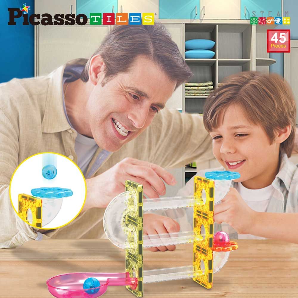 Picasso STEAM Magnetic constructor Ball Track Travel 45 pieces