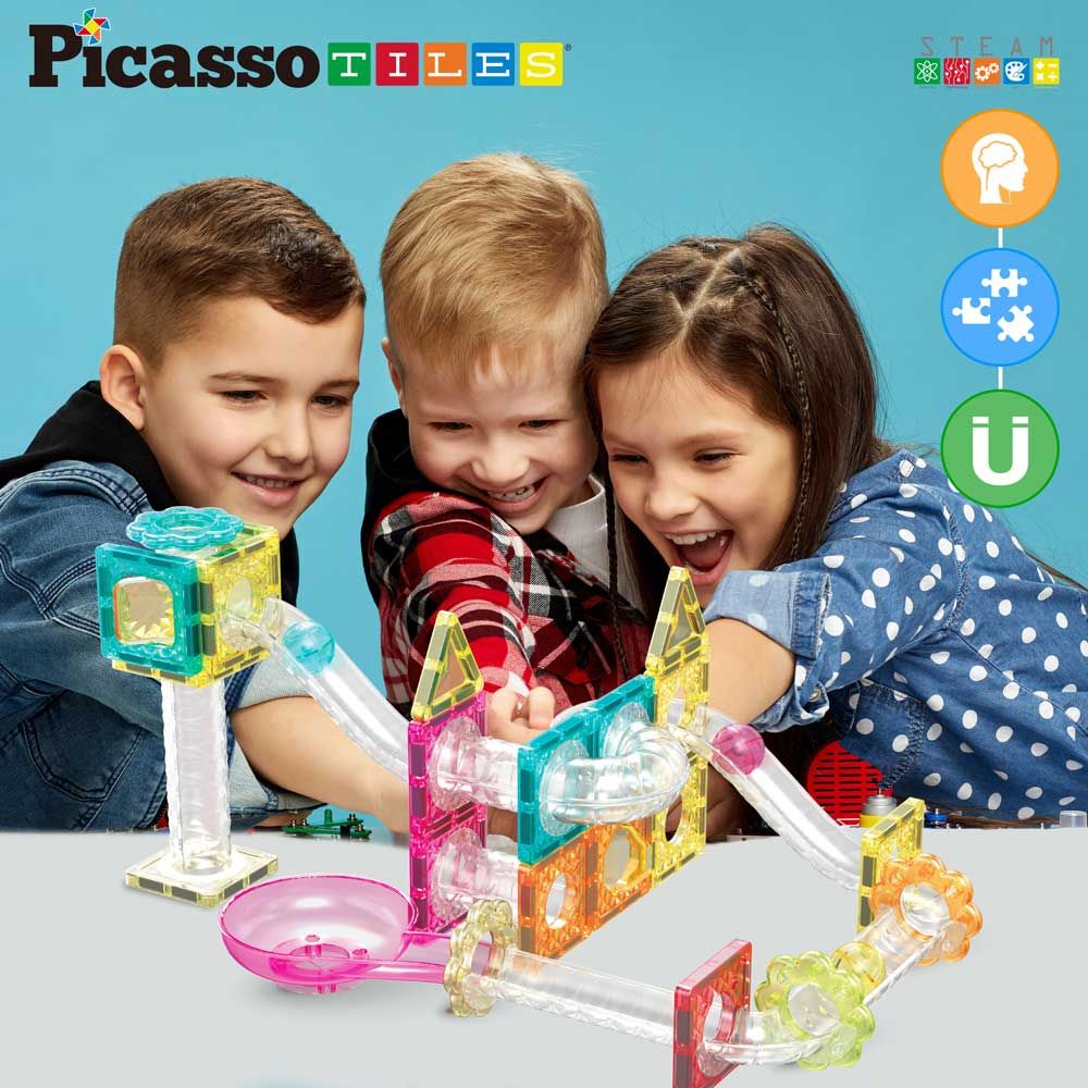 Picasso STEAM Magnetic constructor Ball Track Travel 45 pieces