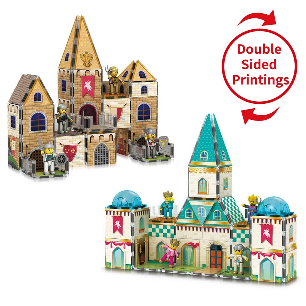 Picasso STEAM Magnetic constructor Medieval Castle - double-sided tiles 70 pieces