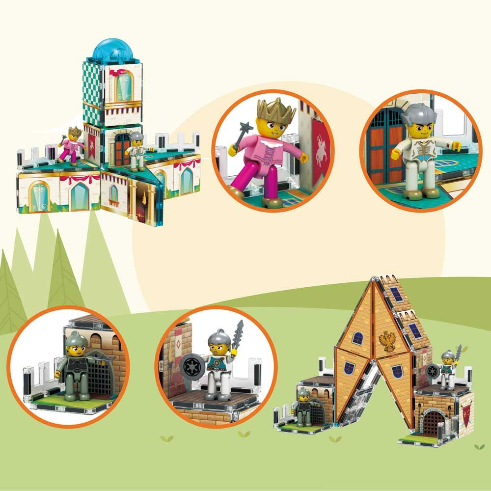 Picasso STEAM Magnetic constructor Medieval Castle - double-sided tiles 70 pieces