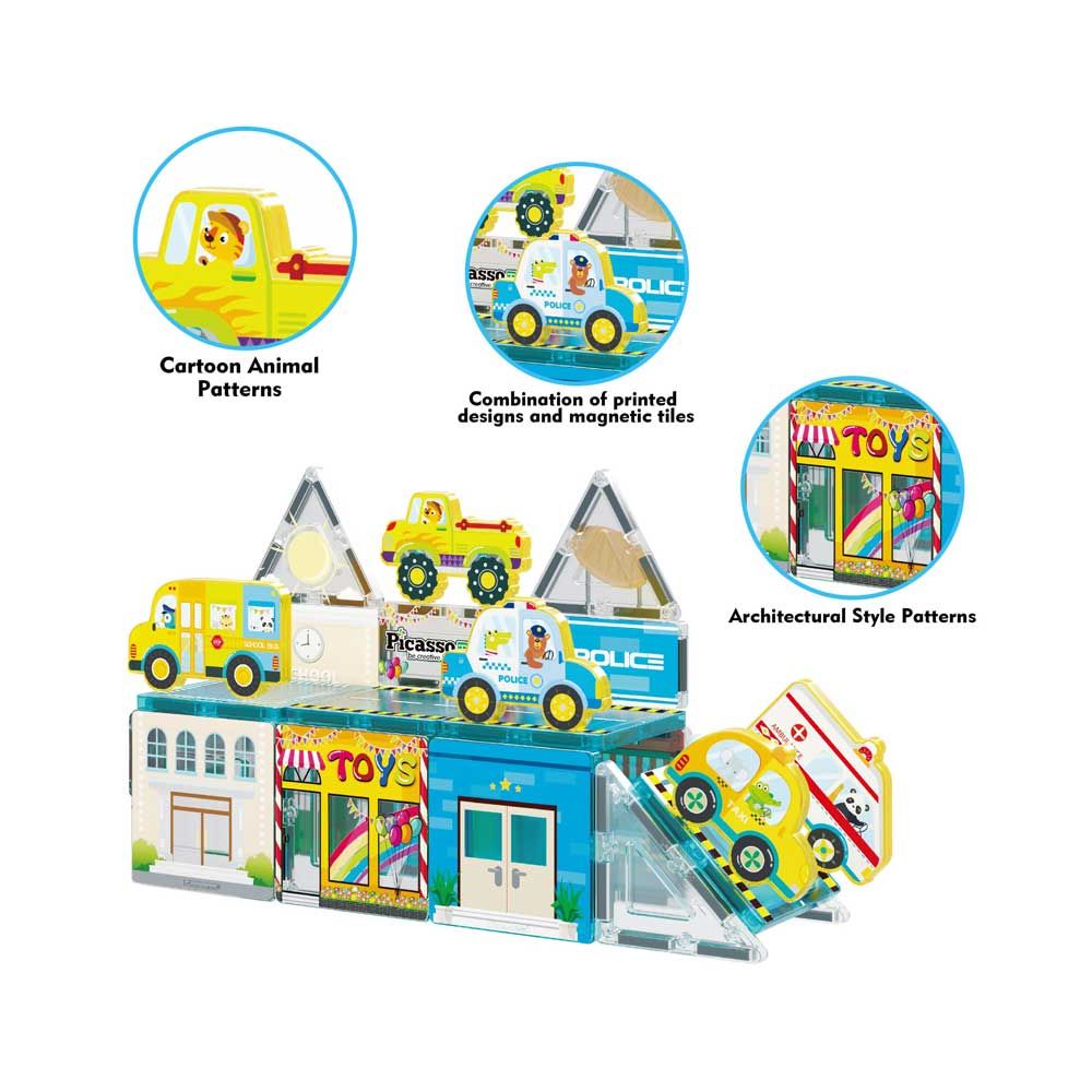 Picasso STEAM Magnetic constructor City traffic 26 pieces