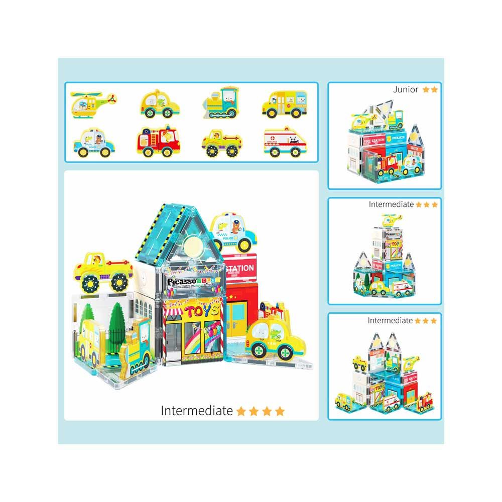 Picasso STEAM Magnetic constructor City traffic 26 pieces