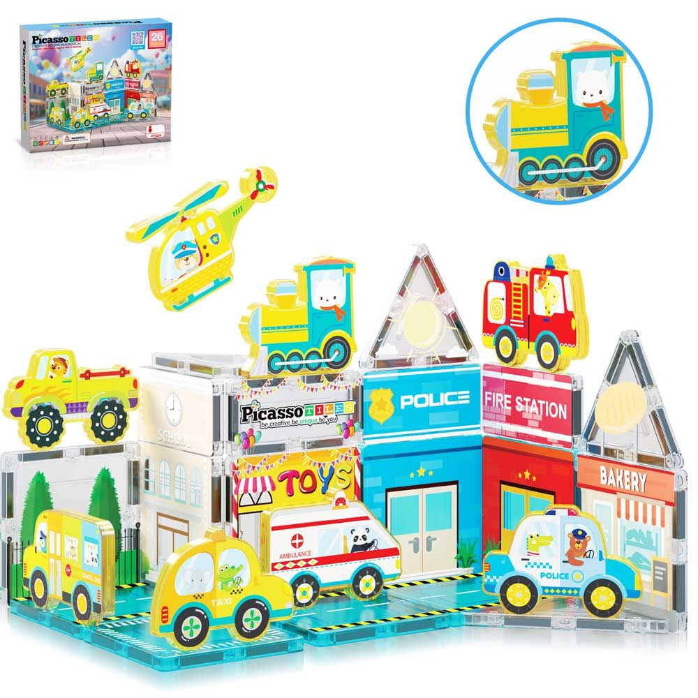 Picasso STEAM Magnetic constructor City traffic 26 pieces