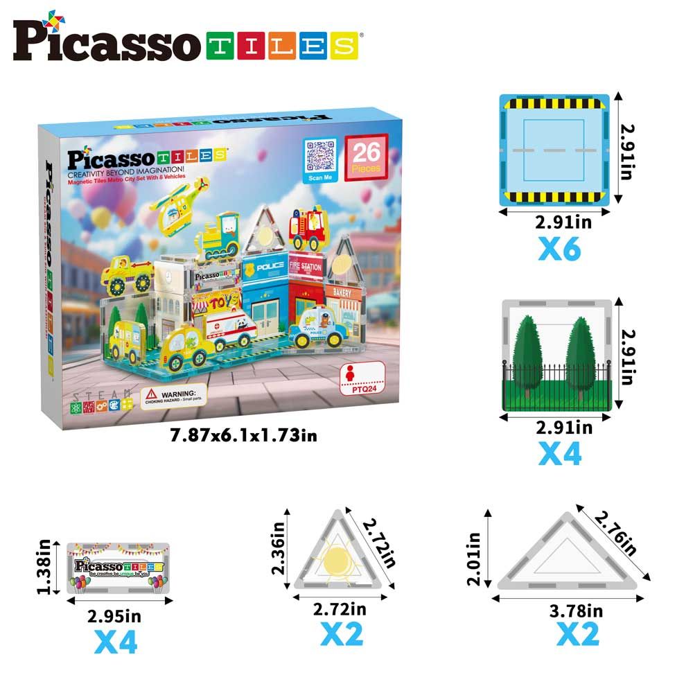 Picasso STEAM Magnetic constructor City traffic 26 pieces