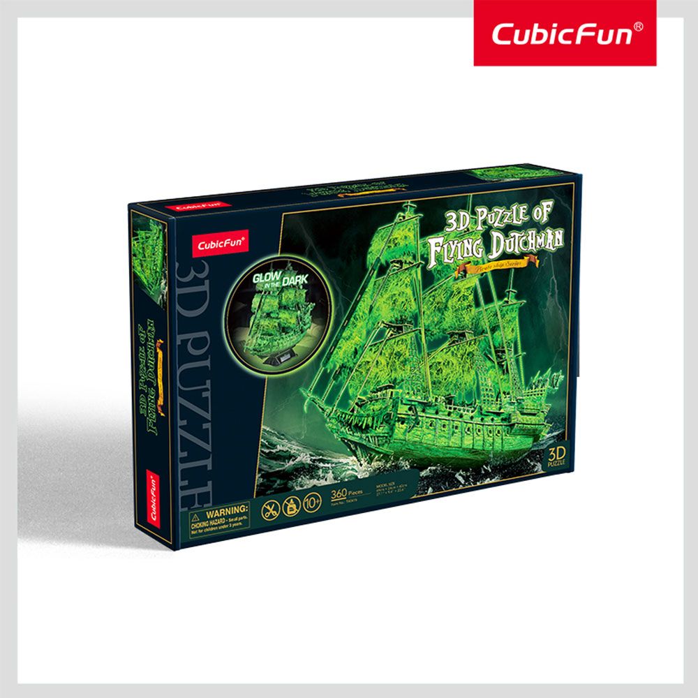 CubicFun Puzzle 3D ship Flying Dutchman 360h. Glow in the dark