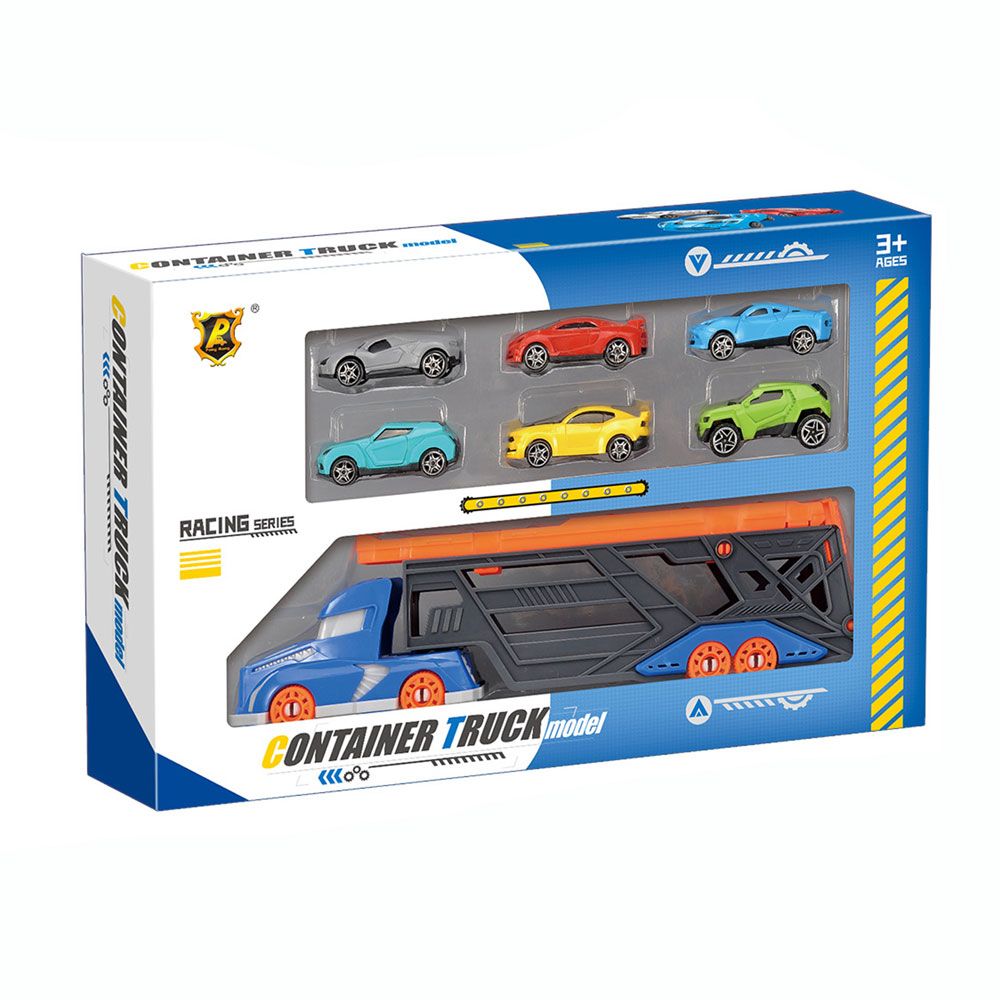 Car transporter with lifting platform 6 cars