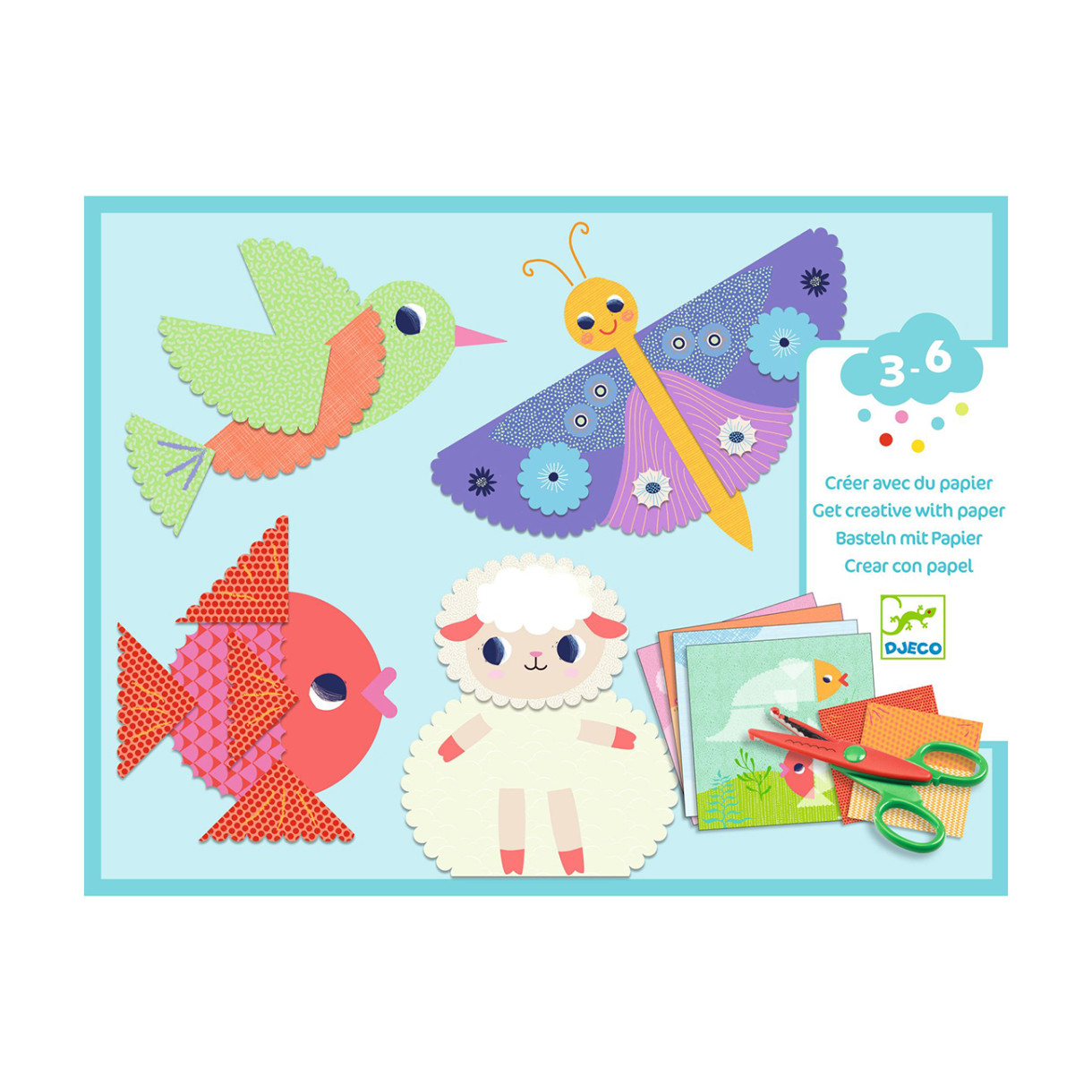 Make circle-in-circle sticker collages with a knife