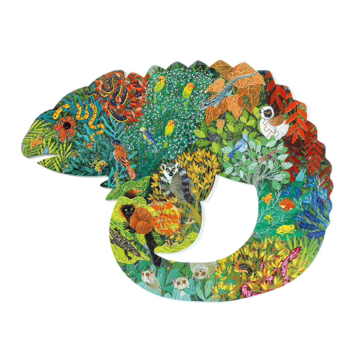Puzzle art chameleon