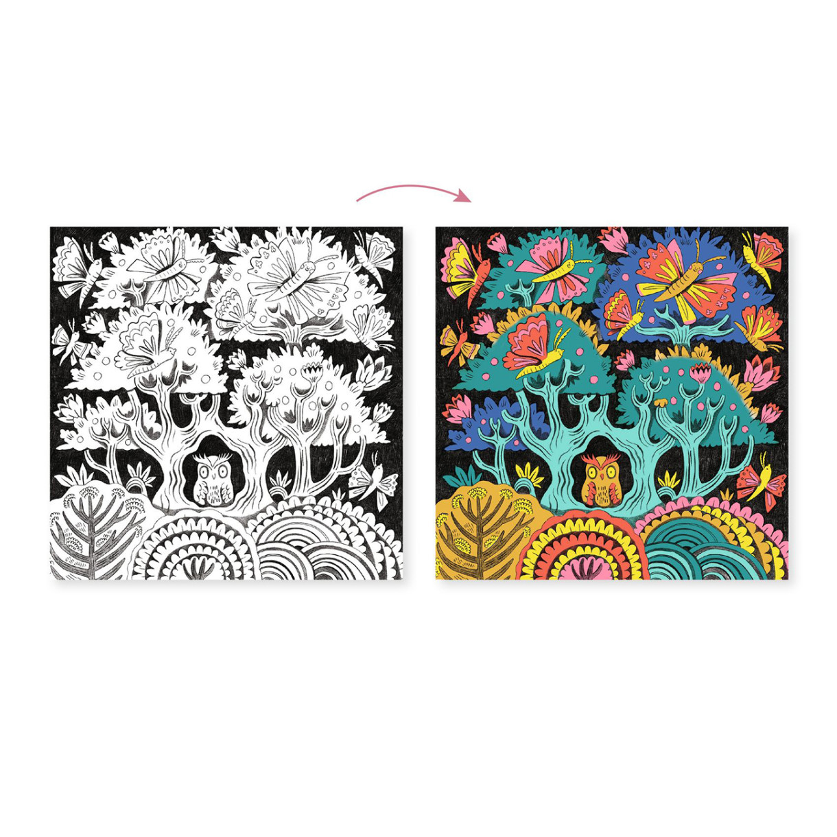 Комплект за рисуване 3Д фантастична гора