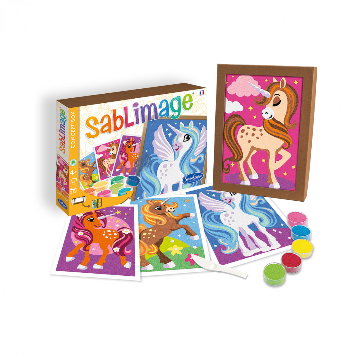 Color sand unicorns