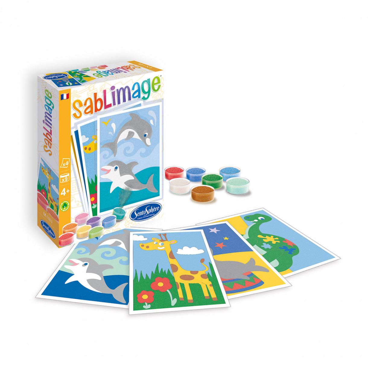 Оцвети с цветен пясък екзотични приятели мини