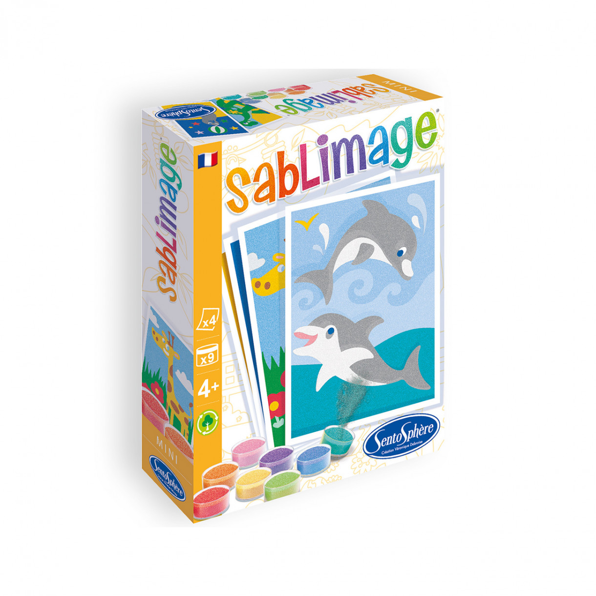 Оцвети с цветен пясък екзотични приятели мини