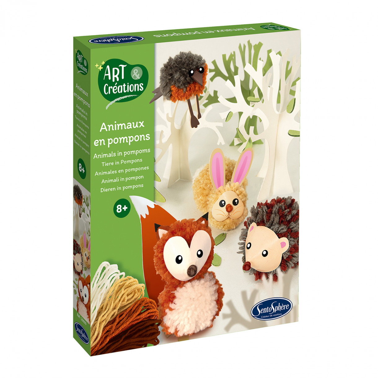 Make 3D forest animals with yarn