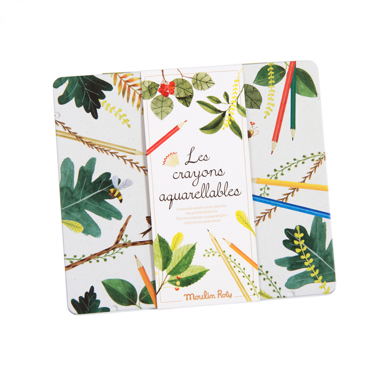 Set of watercolor pencils for coloring 24 colors