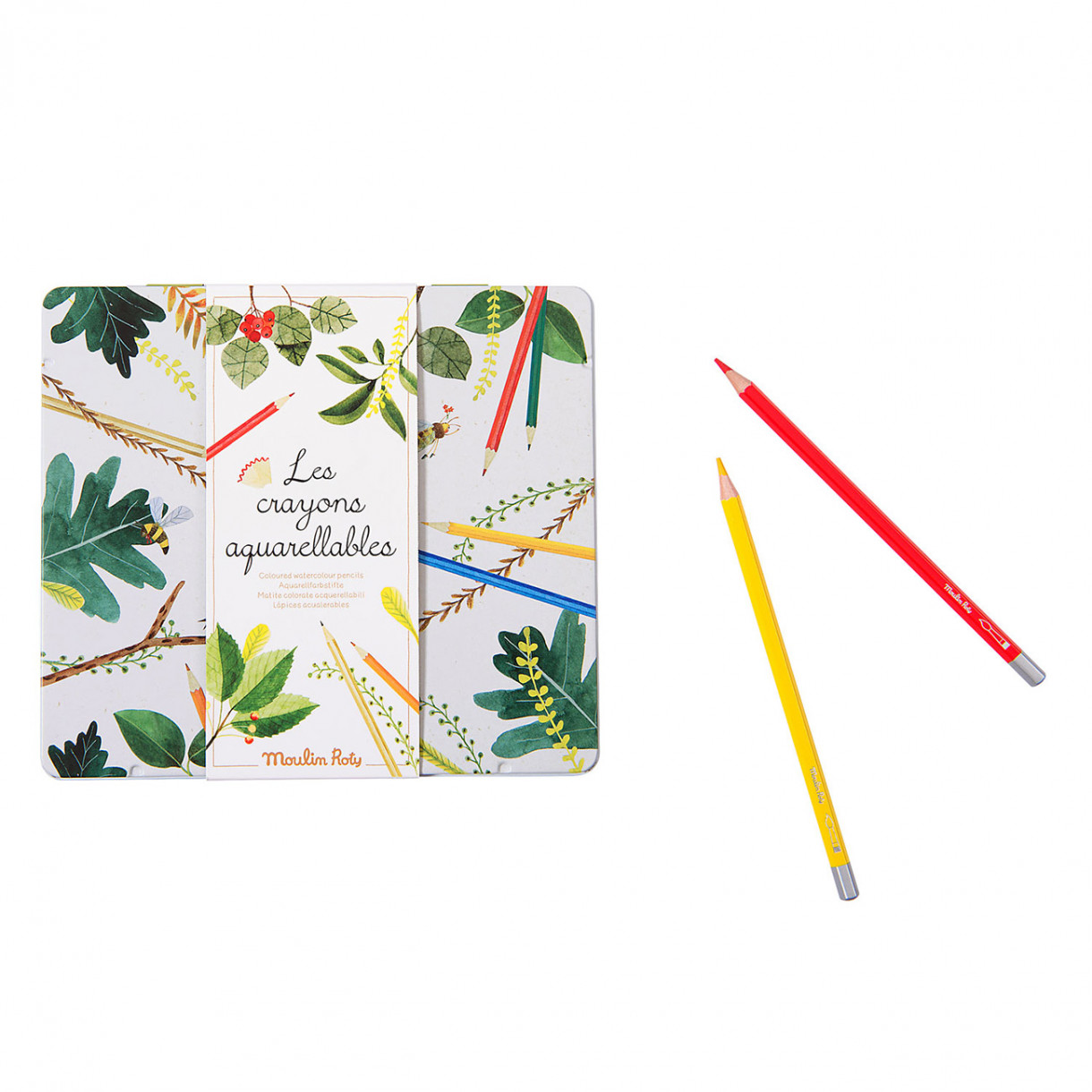 Set of watercolor pencils for coloring 24 colors